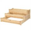 3 Tier Elevated Wooden Vegetable Garden Bed