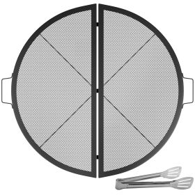 VEVOR Fire Pit Cooking Grill Grate 36 Inch, Foldable Round Cooking Rack