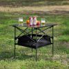 Set of 5, Folding Outdoor Table and Chairs Set for Indoor, Outdoor Camping, Picnics, Beach,Backyard, BBQ, Party, Patio, Black/Gray