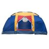 Outdoor 8 Person Camping Tent Easy Set Up Party Large Tent for Traveling Hiking With Portable Bag;  Blue