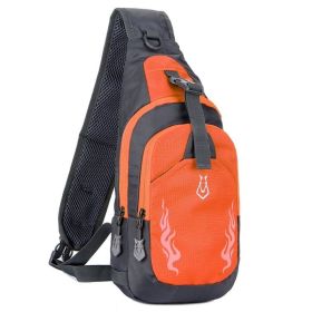 Chest Crossbody Bag Shoulder Bag for Men Travel Sports Gym (Type: Sports Bag, Color: Orange)