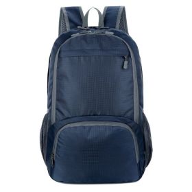 Foldable Lightweight Waterproof Backpack Travel Hiking Daypack (Type: Sports Bag, Color: Dark Blue)