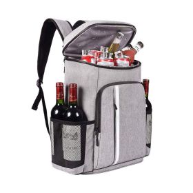 Lightweight Beach Cooler Backpack for Picnics Camping Hiking (Type: Picnic Backpack, Color: Gray)