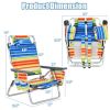 2 Pieces Folding Backpack Beach Chair with Pillow