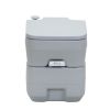 Portable Toilet With 5.3 Gallon Waste Tank and Carry Bag, Porta Potty for RV Boat Camping, Gray